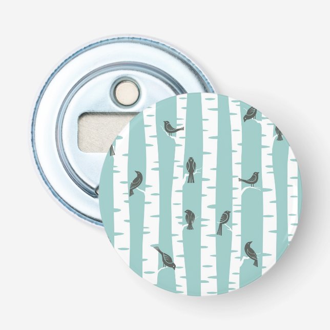 Décapsuleur Motif avec des oiseaux et des arbres (Devant)