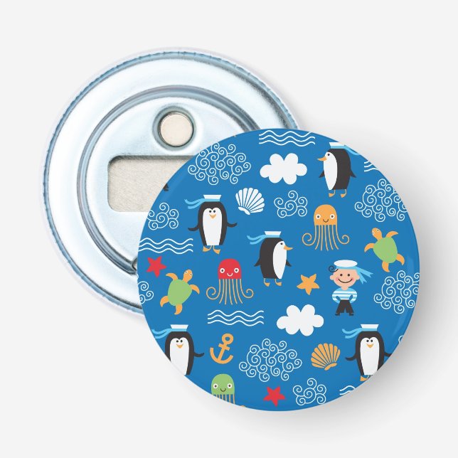 Décapsuleur motif avec le thème de mer (Devant)