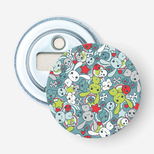 Décapsuleur motif bleu de kawaii
