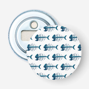 Décapsuleur Motif Blue Fish Bones