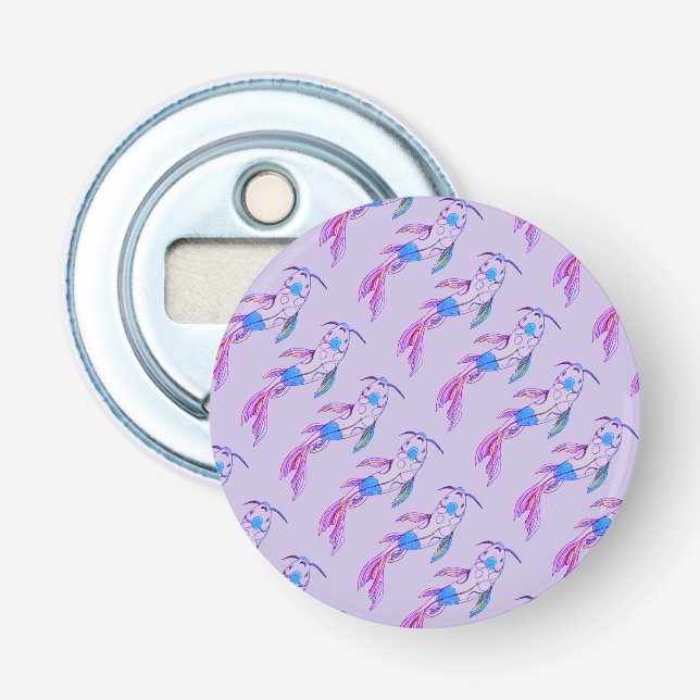 Décapsuleur Motif Blue Koi modifiable (Devant)