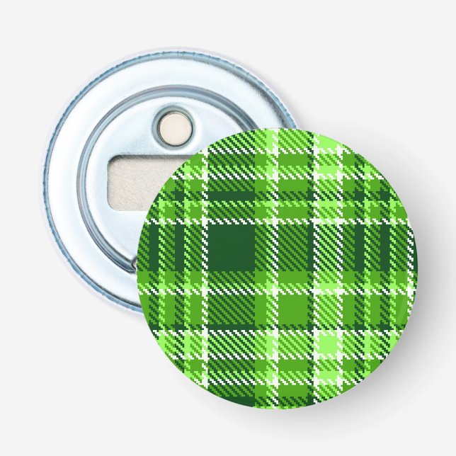 Décapsuleur Motif Checkered de couleur verte (Devant)