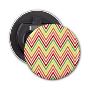 Décapsuleur Motif coloré de Chevron de zigzag
