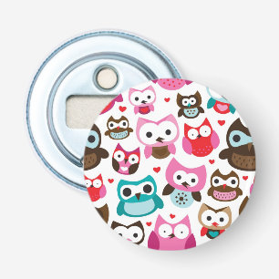 Décapsuleur motif coloré de hibou