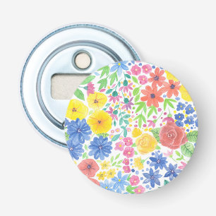 Décapsuleur Motif d'aquarelle florale