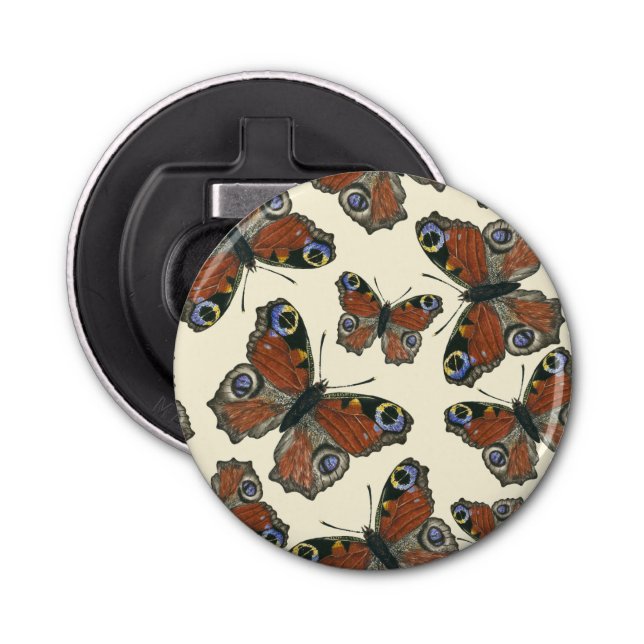 Décapsuleur Motif d'aquarelle papillons (Devant)