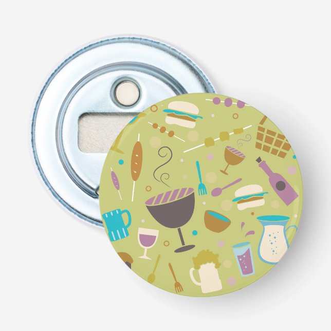 Décapsuleur Motif de barbecue (Devant)