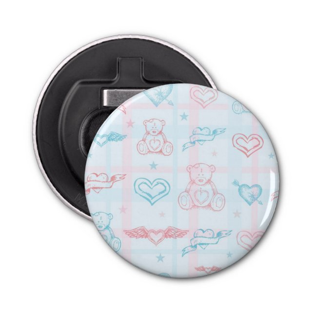 Décapsuleur motif de bébé avec l'ours de nounours (Devant)