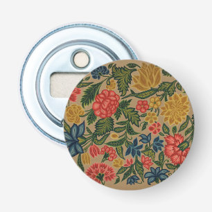 Décapsuleur Motif de broderie florale au crewel vintage