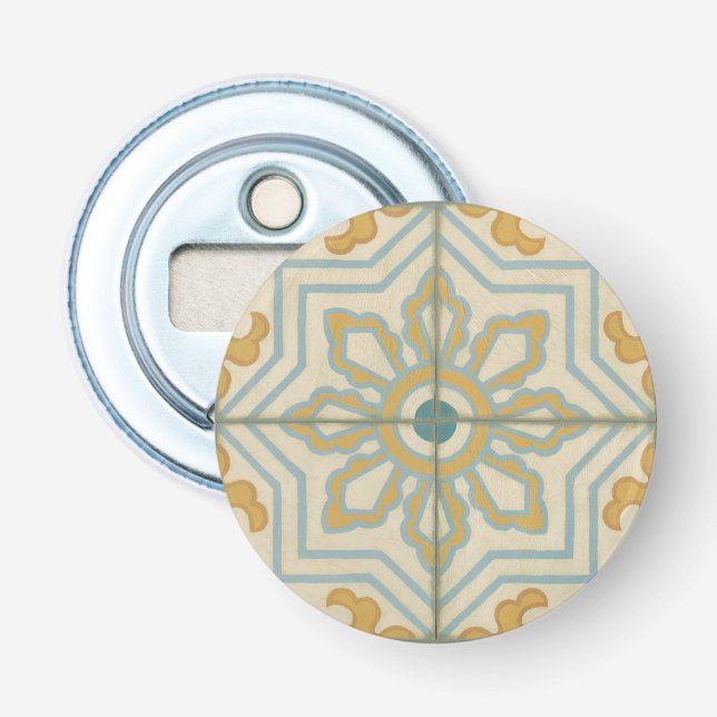 Décapsuleur Motif de carreaux décoratifs de l'ancien monde (Devant)