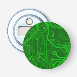 Décapsuleur Motif de carte électronique de vert