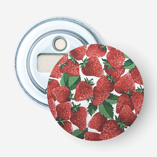 Décapsuleur Motif de fraises et de crème (Devant)