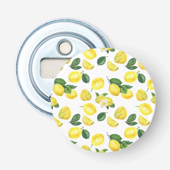 Décapsuleur Motif de fruits aux citrons jaunes (Devant)