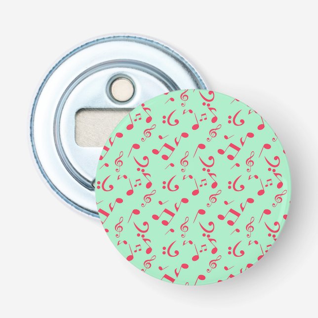 Décapsuleur Motif de notes musicales (Devant)