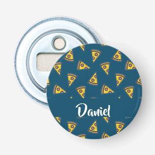 Décapsuleur Motif de pizza sur fond bleu