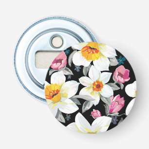Décapsuleur Motif d'élégance avec des fleurs de narcisse