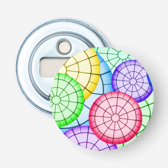 Décapsuleur Motif des cercles Abstraits colorés (Devant)