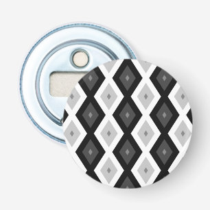 Décapsuleur Motif diamant noir, blanc et gris