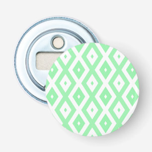 Décapsuleur Motif diamant vert et blanc