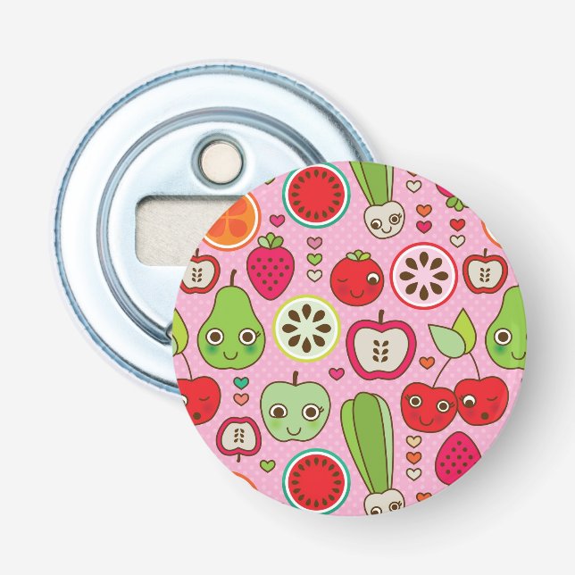 Décapsuleur motif d'illustration de cuisine de fruit (Devant)