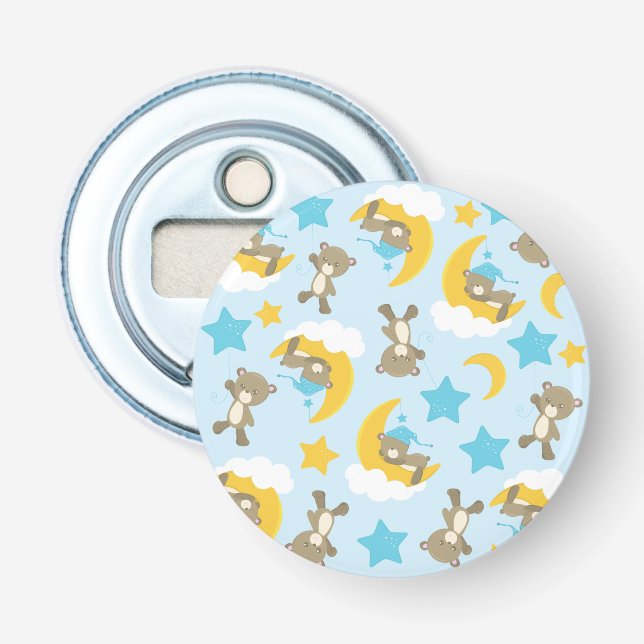 Décapsuleur Motif D'Ours, Mignonnes Ours, Nounours, Étoiles (Devant)