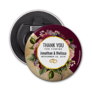 Décapsuleur Motif en marbre d'or et Mariage de fleurs de Bourg