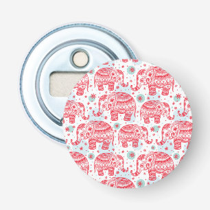 Décapsuleur Motif ethnique rouge d'éléphant