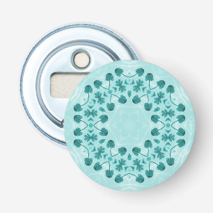 Décapsuleur Motif floral, bleu Turquoise
