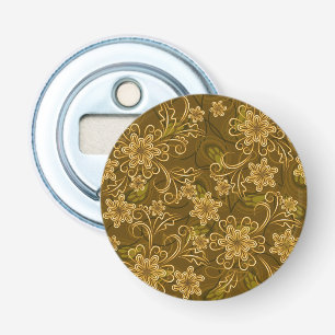 Décapsuleur Motif floral vintage d'or