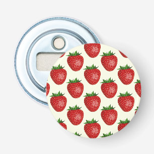 Décapsuleur Motif fraises, fraises rouges, fruits, feuilles