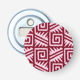 Décapsuleur Motif Ikat Aztec - Bourgogne et rose