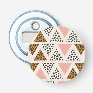 Décapsuleur Motif Léopard Chic et Triangle Rose