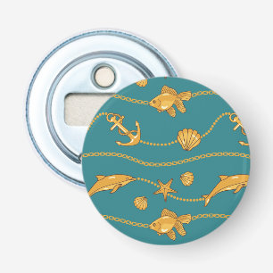 Décapsuleur Motif nautique d'or