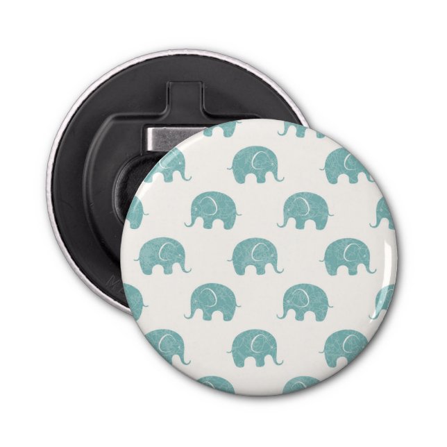 Décapsuleur Motif Turquoise Cute Elephant (Devant)