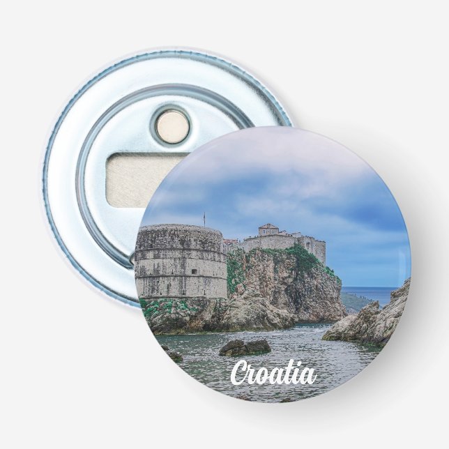 Décapsuleur Murs de forteresse, côte rocheuse et mer en Croati (Devant)