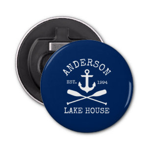 Décapsuleur Nautical Lake House Famille Marine Blue Ancre Oars