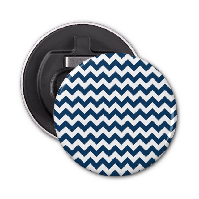 Décapsuleur Navy Zigzag, Navy Chevron, Motif géométrique (Devant)