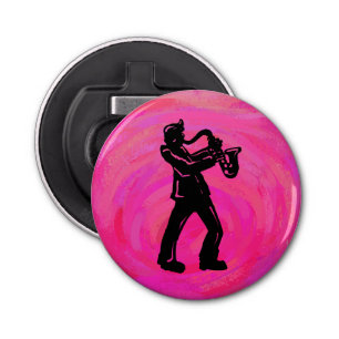 Décapsuleur New York Boogie Nuits Saxophone Hot Pink