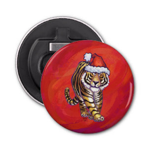 Décapsuleur Noël du tigre en rouge