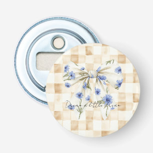 Décapsuleur Nœud de fleurs de marguerite bleue blanche