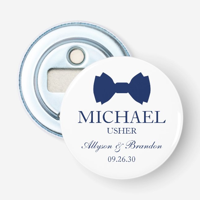 Décapsuleur Nœud papillon bleu des ushers (Devant)