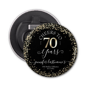 Décapsuleur Noir & Or 70e anniversaire Script Bottle Opener