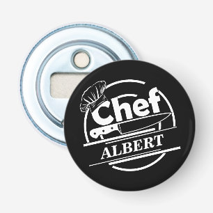 Décapsuleur Nom customisé Chef Noir