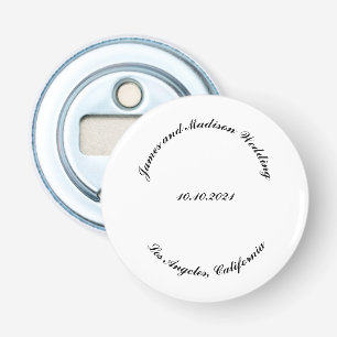 Décapsuleur Nom de la Personnaliser, date noir lettres incurvé