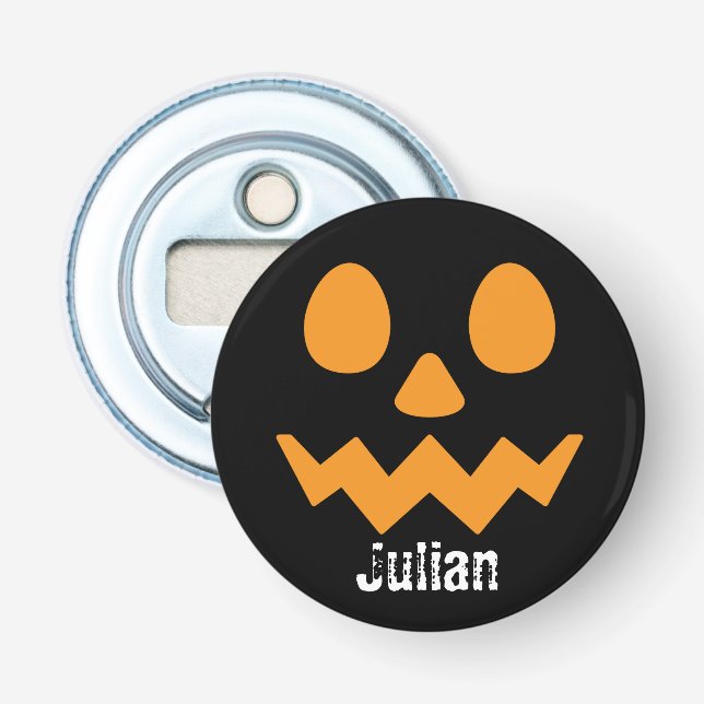 Décapsuleur Nom du Citrouille Jack-o-lanterne du jour d'Hallow (Devant)