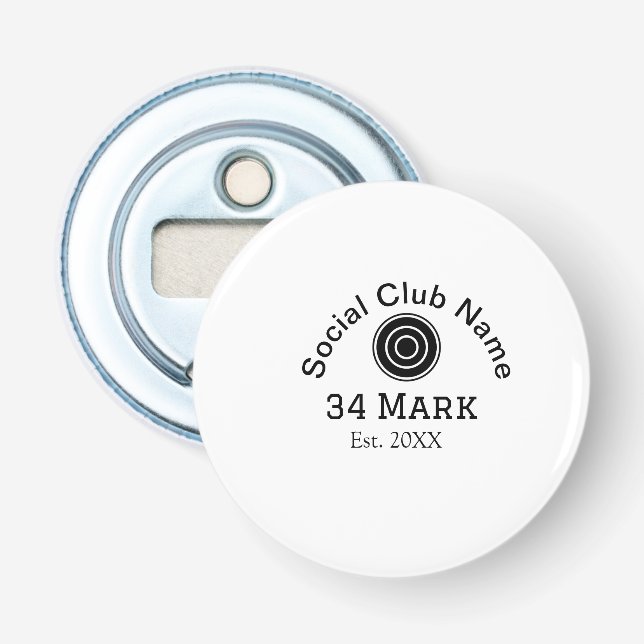 Décapsuleur Nom du club social ajouter nom du joueur d'équipe  (Devant)