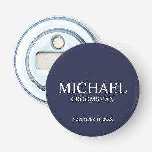 Décapsuleur Nom et monogramme du Groomsman Personnalisé de la