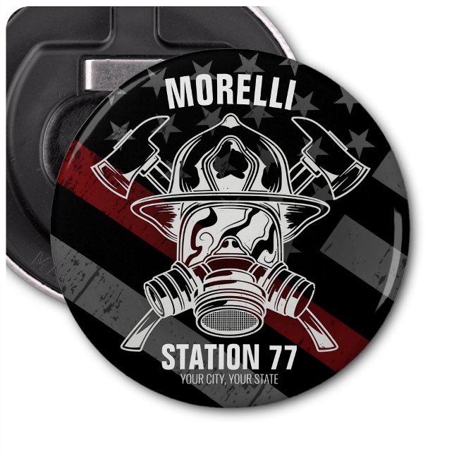 Décapsuleur Nom personnalisé Pompier Station du service d'ince (Créateur téléchargé)