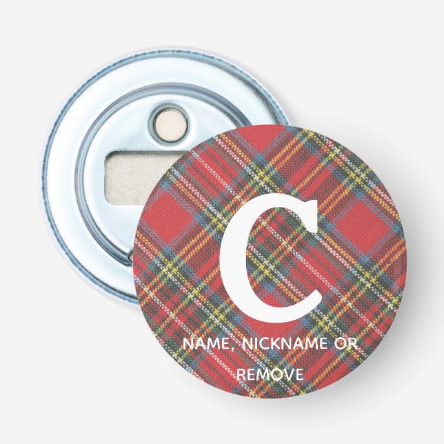 Décapsuleur Nom sur Stewart Tartan Plaid Print 2,25" Magnet (Devant)