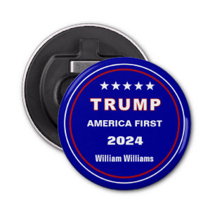 Décapsuleur Nom, Trump America First 2024 Magnet 2,25 pouces